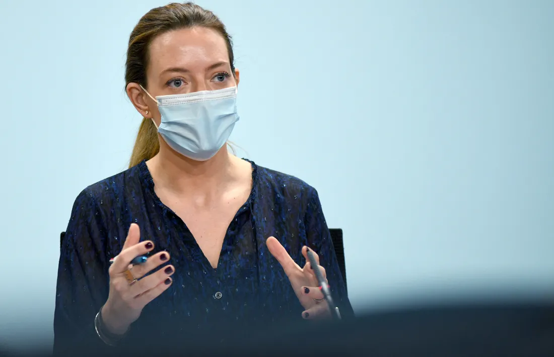 La secretària d'Estat de Salut, Helena Mas, en la compareixença d'aquest matí