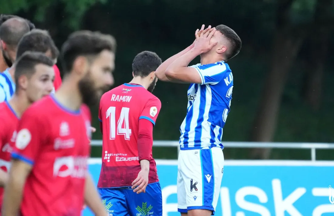 Jon Karrikaburu, el davanter de la Reial Societat B. Foto: Twitter