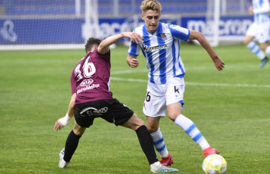 Robert Navarro, que va deixar les inferiors de Can Barça per anar a Mònaco, és l’actual estrella de la Reial Societat B. Foto: Reial Societat