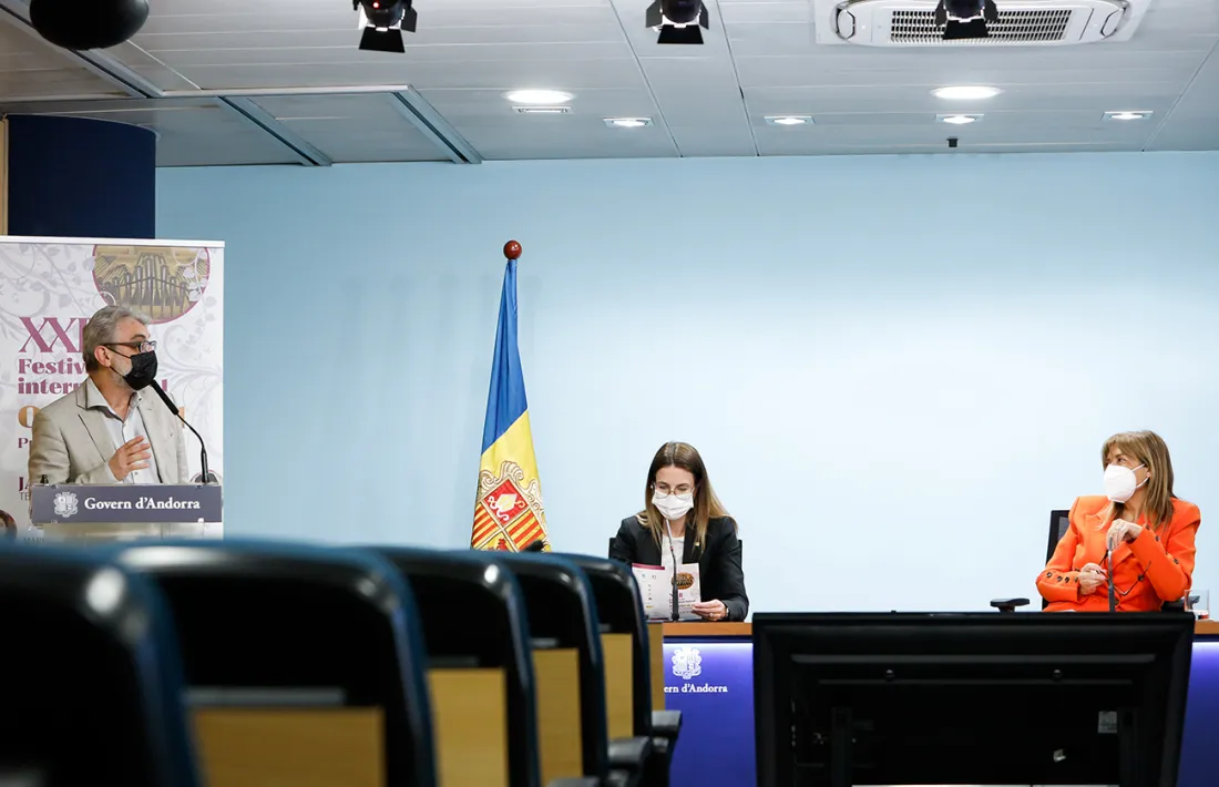 La roda de premsa de presentació del festival, aquest matí.