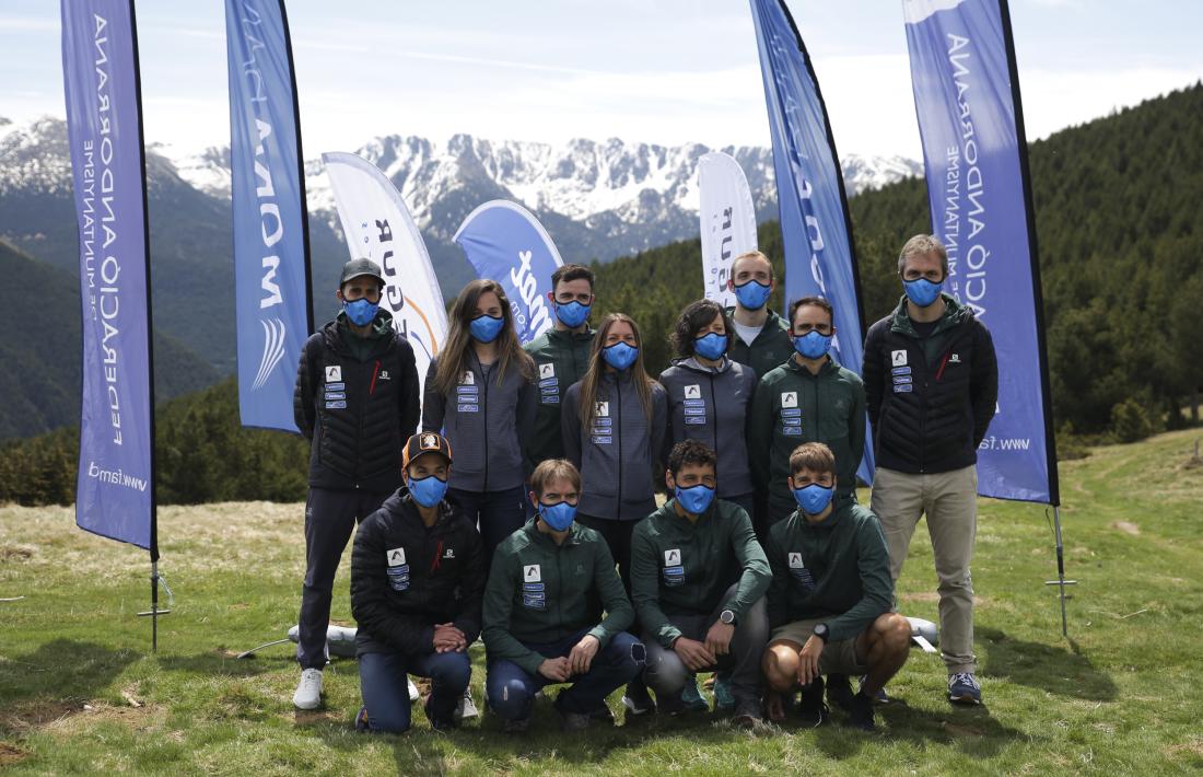 L’equip nacional de curses de muntanya de la FAM es va presentar ahir al Coll d’Ordino. Foto: Facundo Santana
