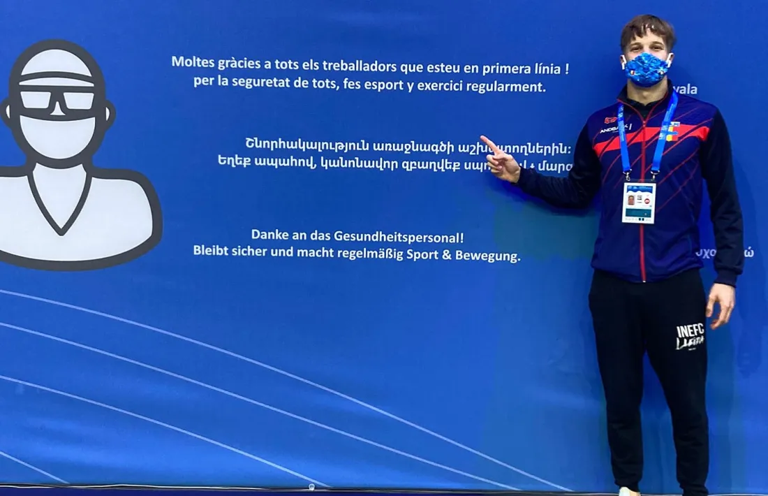 Bernat Lomero es va estrenar ahir al Campionat d’Europa de Budapest. Foto: FAN