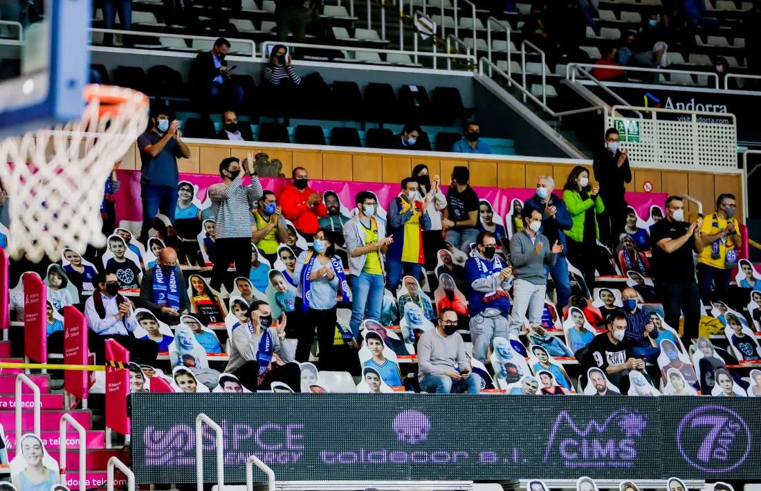 El Poliesportiu d’Andorra va rebre públic, amb mesures sanitàries, el 10 de març. Foto: Martín Imatge
