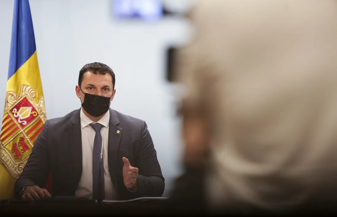 El ministre de Presidència, Economia i Empresa, Jordi Gallardo, ha presentat avui el nou text de mesures urgents.