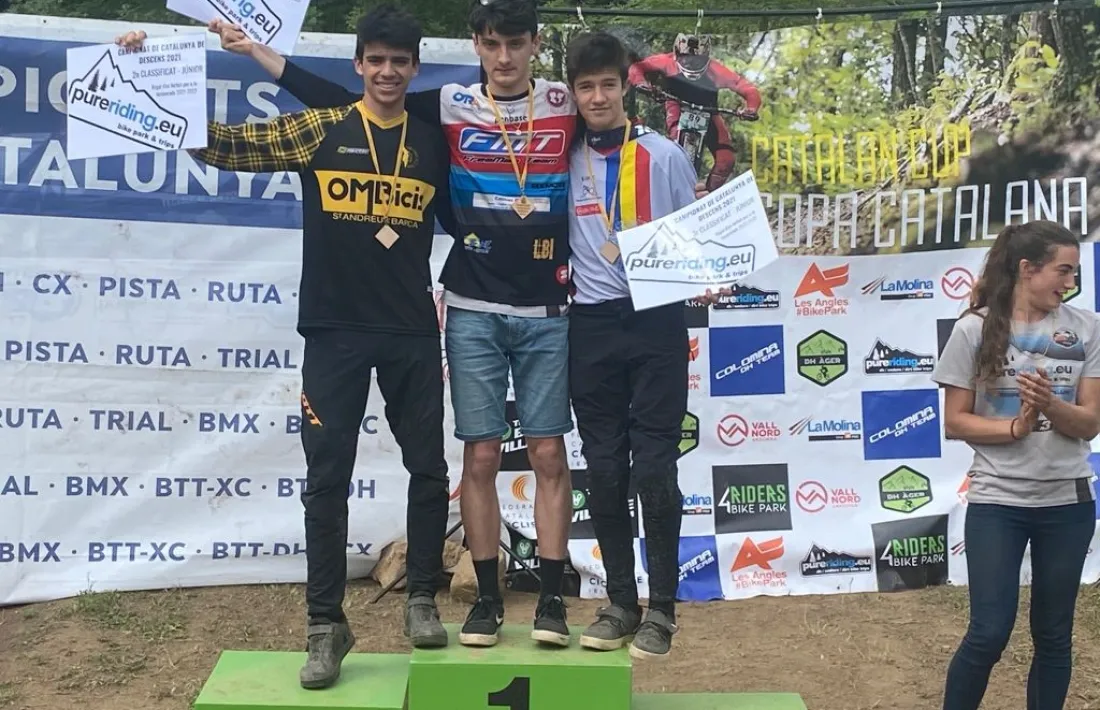 Arnau Graslaub, al tercer esglaó del podi. Foto: Foto cedida per Joan Miró