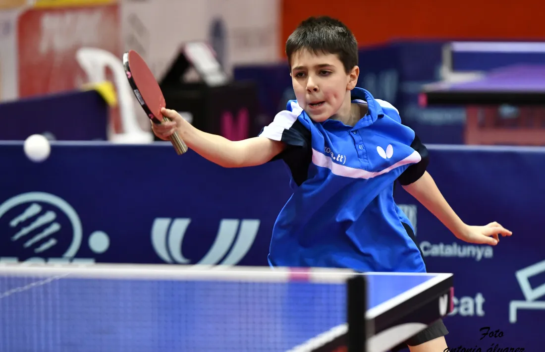 Oriol Martínez, a l’Eurotalens. Foto: Federació Andorrana de Tennis Taula