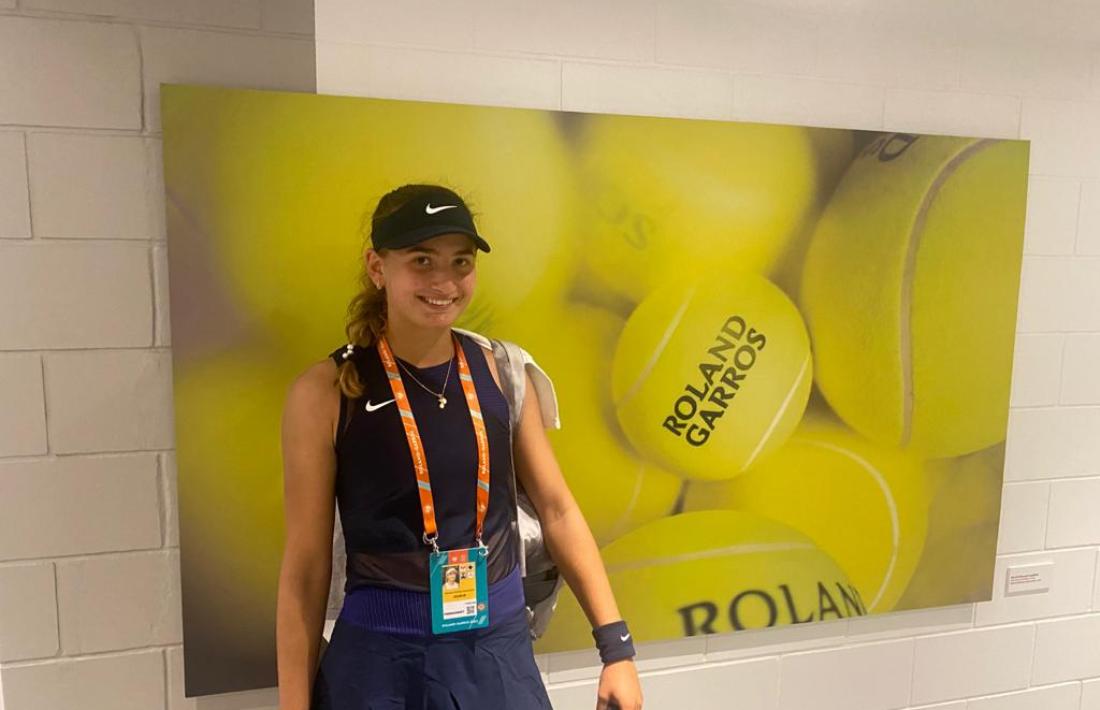 Vicky Jiménez va superar ahir la primera ronda del Trofeu Roland Garros júnior. Foto: Joan Jiménez