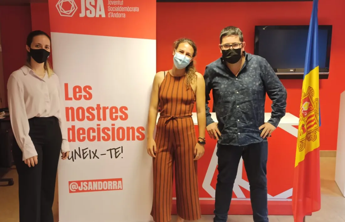 Emma Juan, Maria Nazzaro i Tomàs González, la nova junta de la JSA.