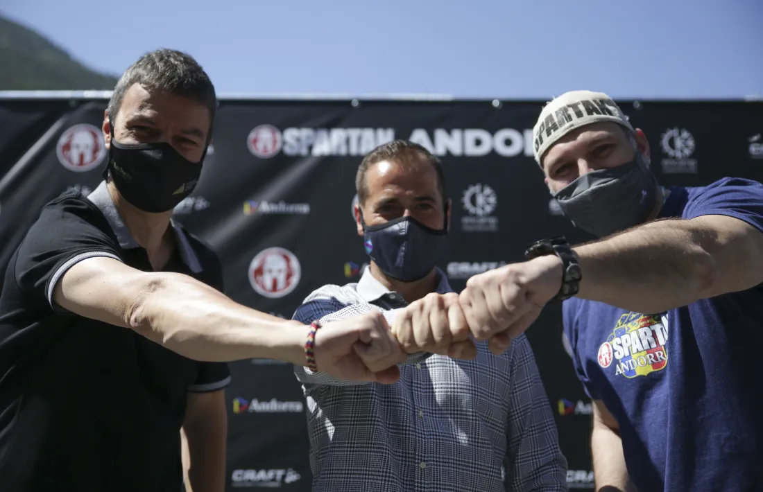 L’Spartan Race es va presentar ahir a Encamp i demà i diumenge omplirà Encamp amb més de 3.300 inscrits. Foto: Facundo Santana