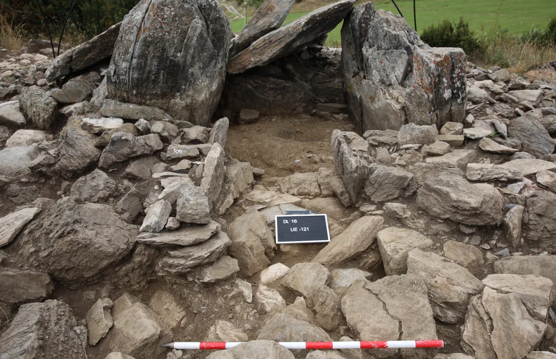 El Dolmen de la Llosa de Bescaran, on es van realitzar tres campanyes d’excavació del 2015 al 2017. 