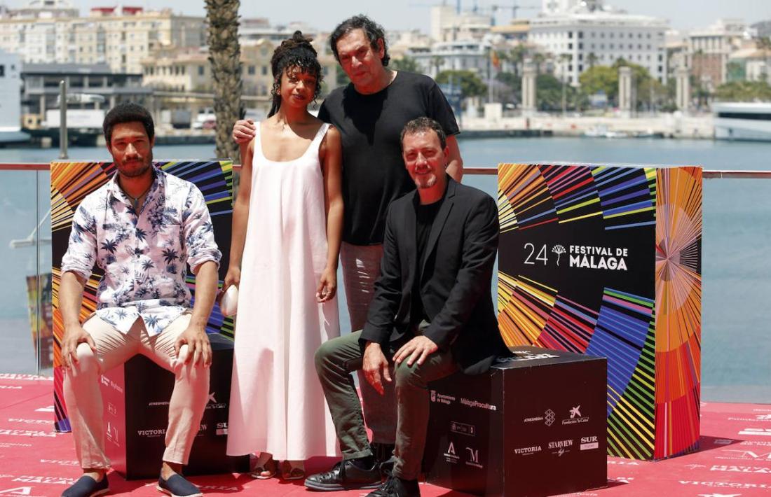 Casamajor, Villaronga i l’equip de ‘El ventre del mar’, dissabte a Màlaga.