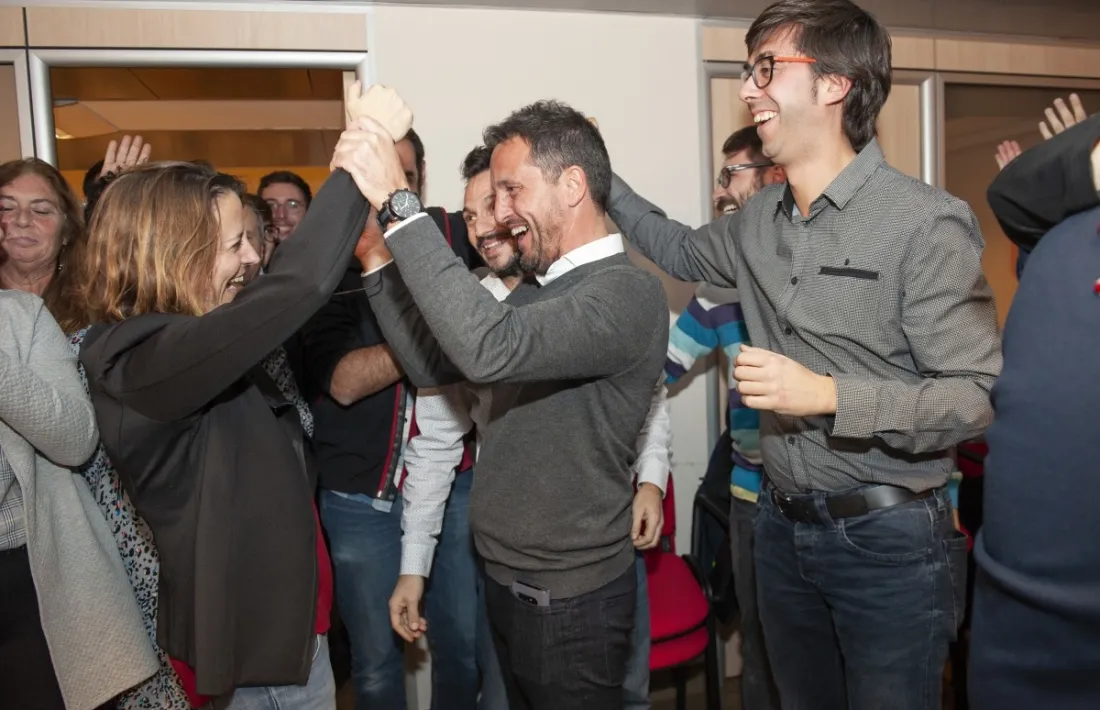 Gili i López després de guanyar les eleccions a Escaldes-Engordany.