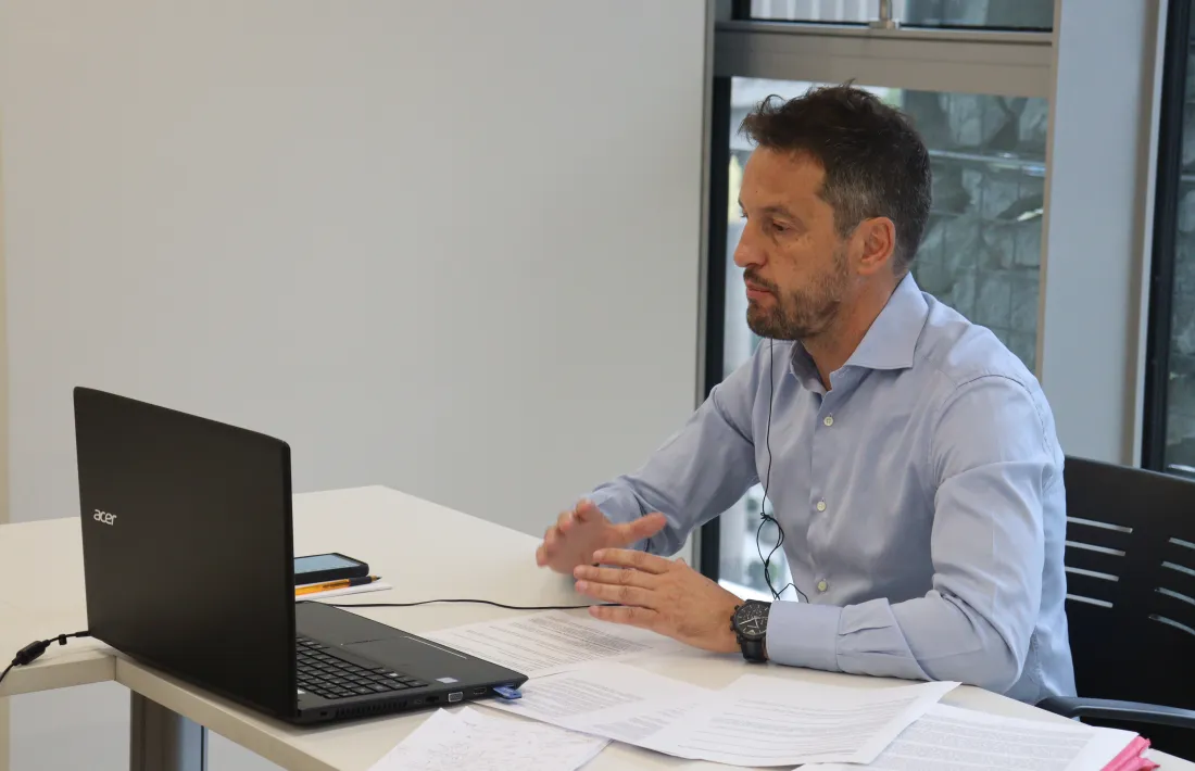 Pere López en un moment de la presentació de l'informe.