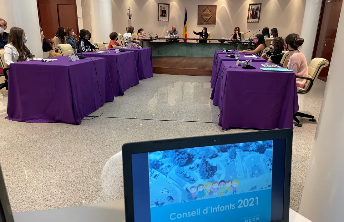 Un instant de la sessió del Consell d'Infants.