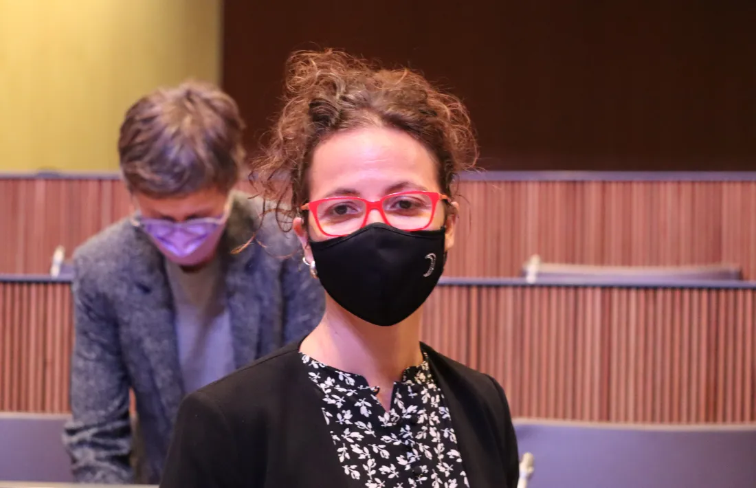 La consellera general socialdemòcrata Judith Salazar ahir a la cambra parlamentària. 