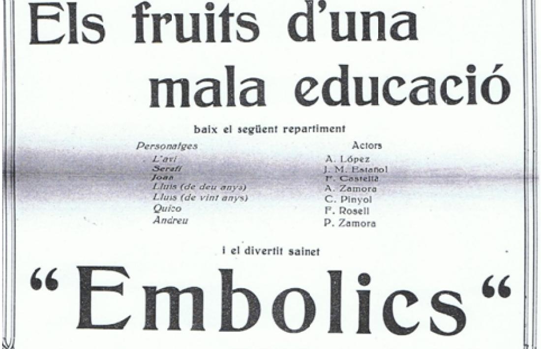 Cartell de ‘L’escola laica’, finalment titulada ‘Els fruits d’una mala educació’.