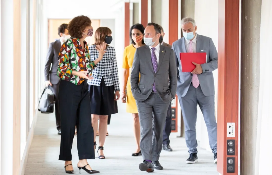 El cap de Govern amb la directora general de la Unesco, Audrey Azoulay.