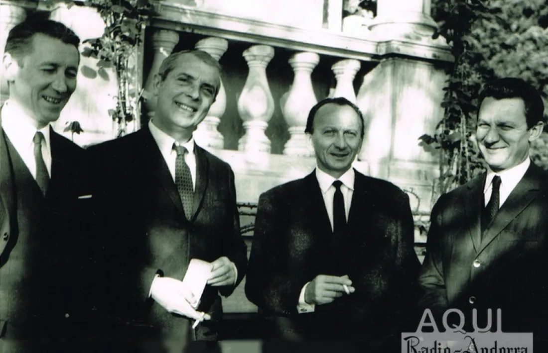 Guy de Comminges és el segon per la dreta: aquí, el 1969, acompanyat per Jean Delvigne, Jean Arnaud i Gilles Marquet.