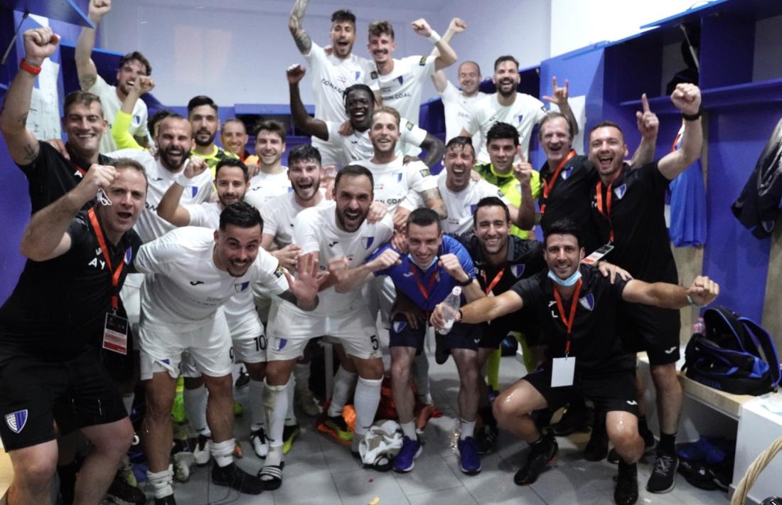 L'Inter Club Escaldes va celebrar el triomf de les 'semis' de la Ronda Prèvia. Foto: Interescaldes.com