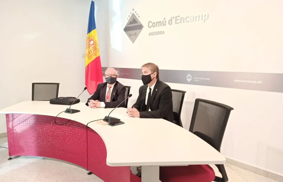 Els consellers de PS+Independents al Comú d'Encamp, Enric Riba i David Rios.