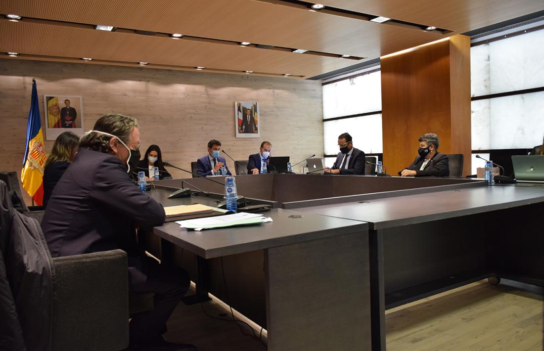 Un moment de la sessió de consell de comú d’aquest dijous a Ordino.