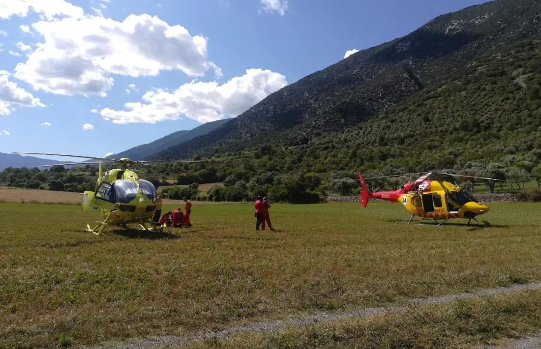 Fotografia del rescat d'aquesta tarda a Organyà. 