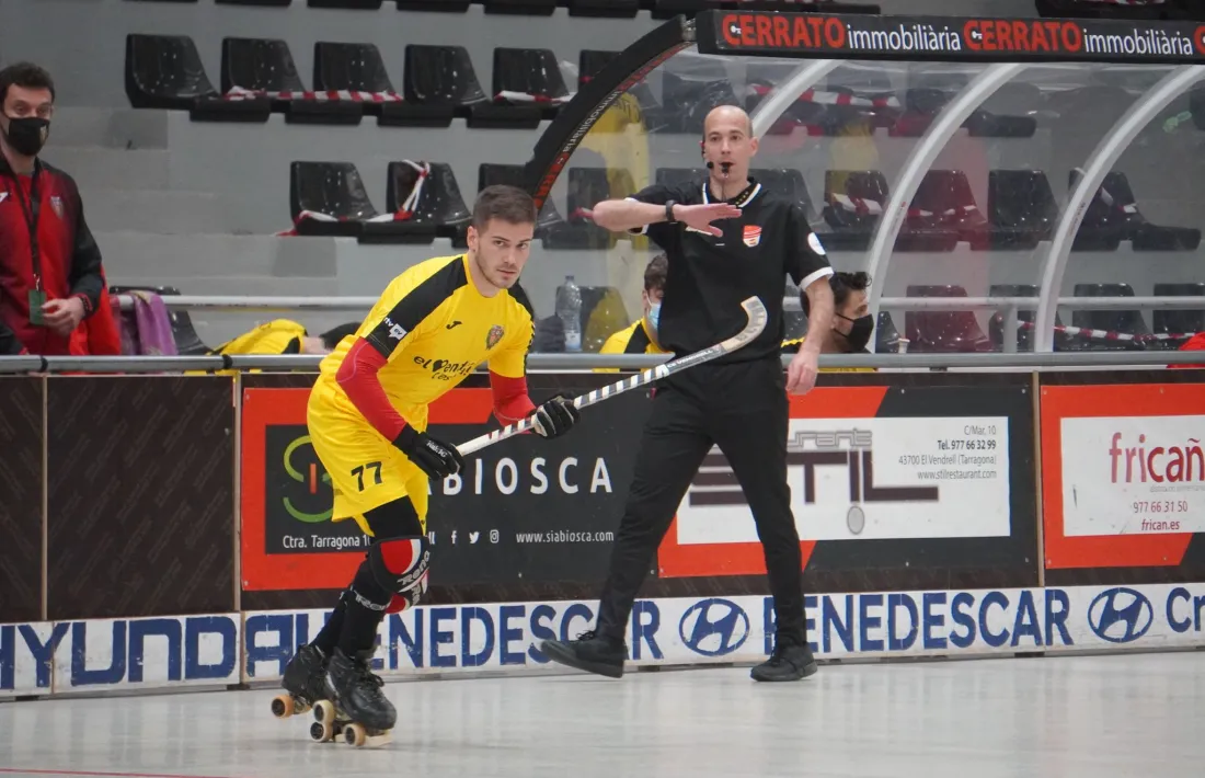 L’internacional andorrà va acabar el curs amb 2 gols en 27 partits a l’OK Lliga or d’hoquei patins. Foto: @lavidadelaperiodista