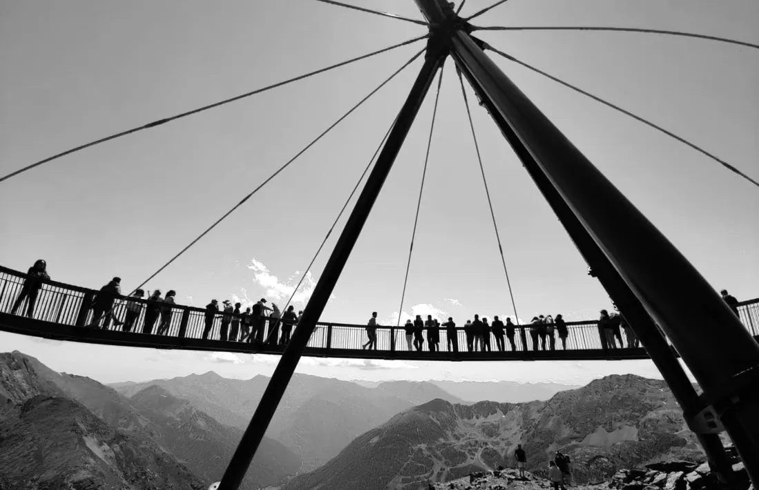 El mirador solar de Tristaina, aquest matí.