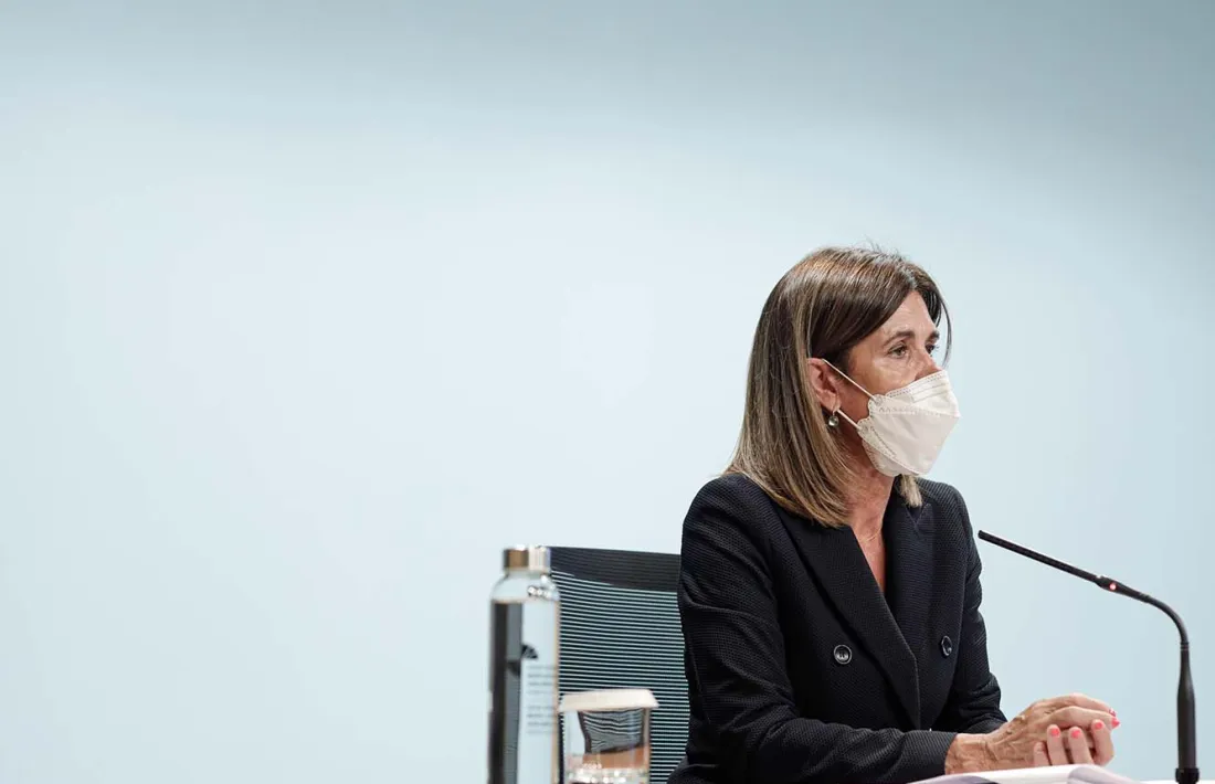 La ministra d'Educació i Ensenyament Superior, Ester Vilarrubla, en una compareixença anterior.