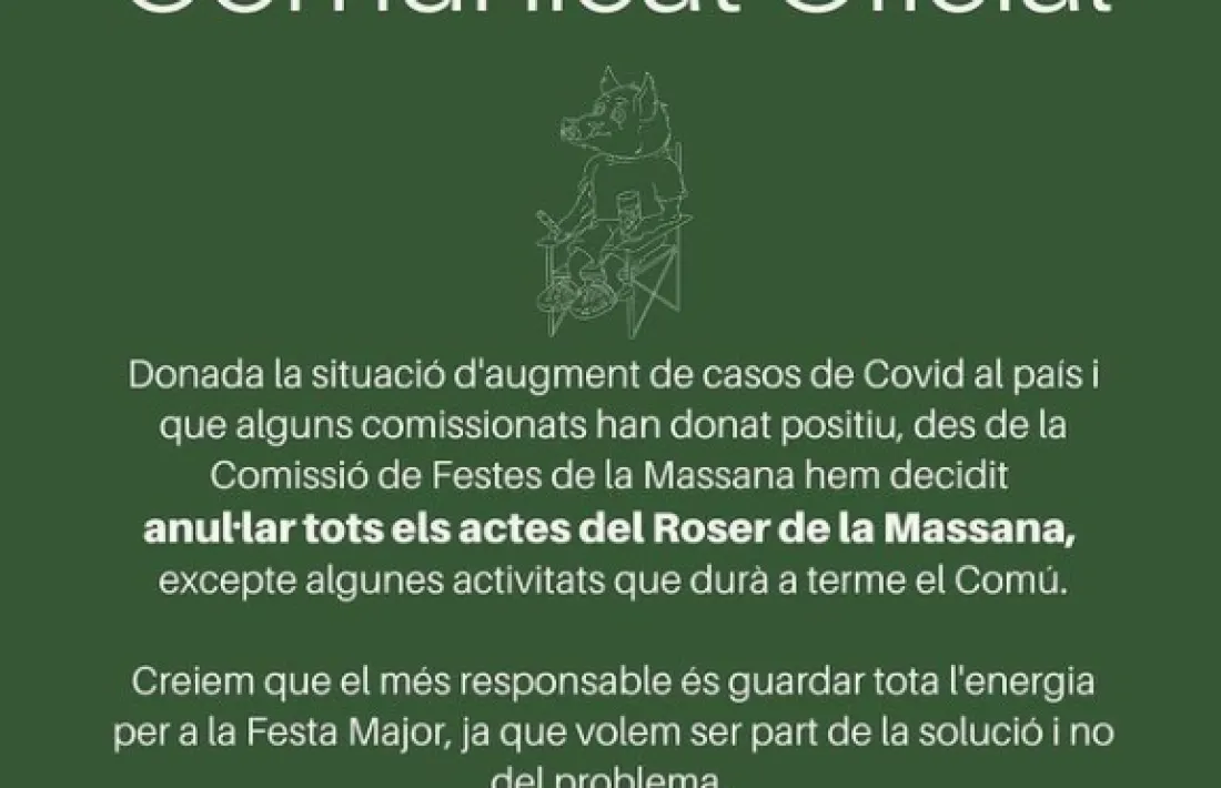 El comunicat oficial.