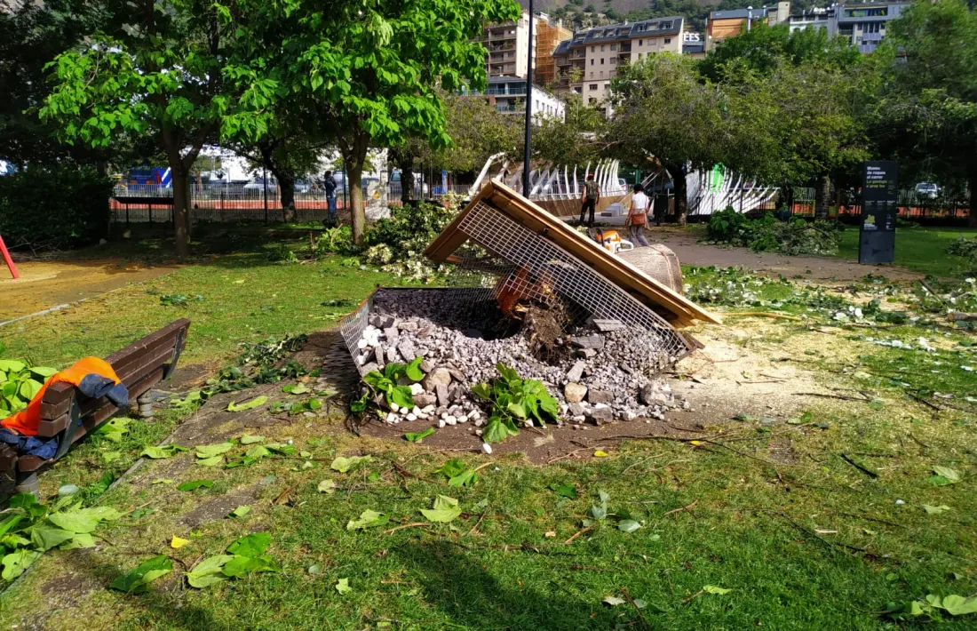 Estat del Parc Central per la tempesta.