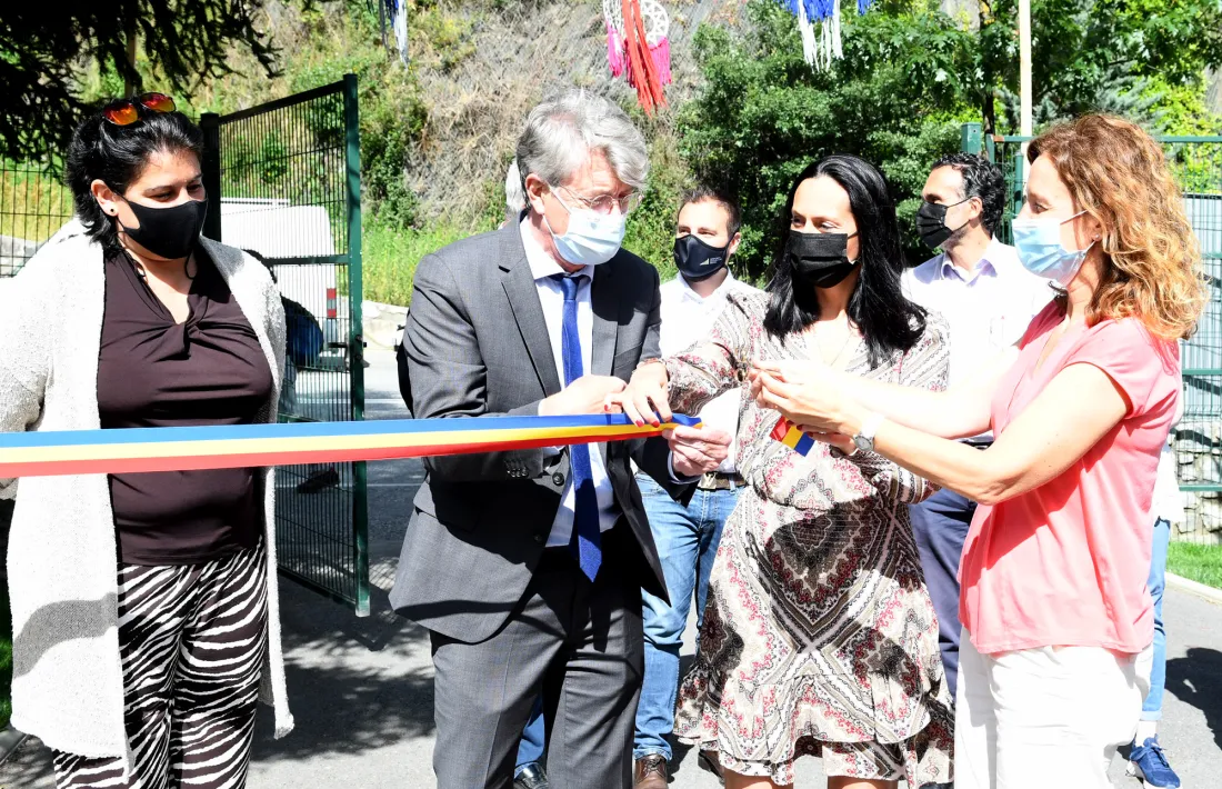 Moment de la inauguració de la Serenalla, aquesta tarda.