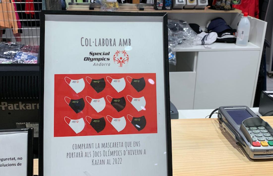 El disseny de les mascaretes d'Special Olympics Andorra.