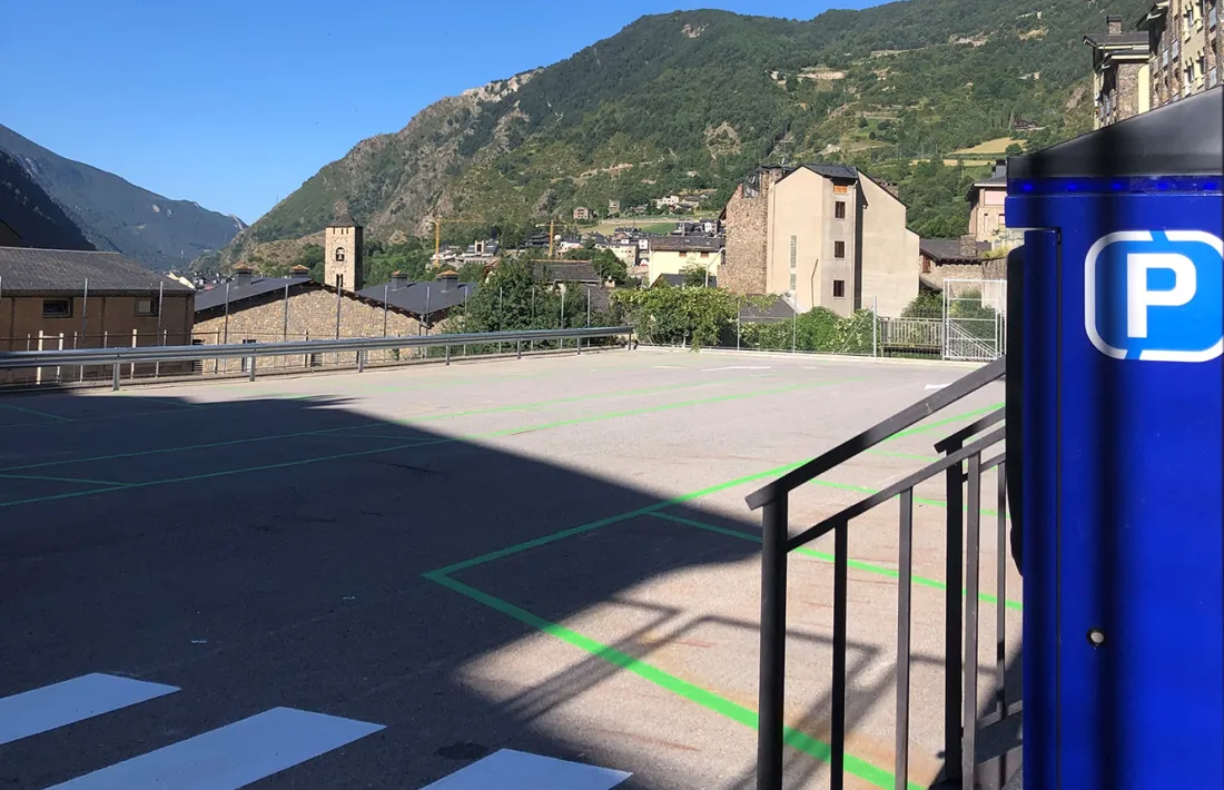 El nou aparcament ubicat a la zona del Pedral, a Encamp.