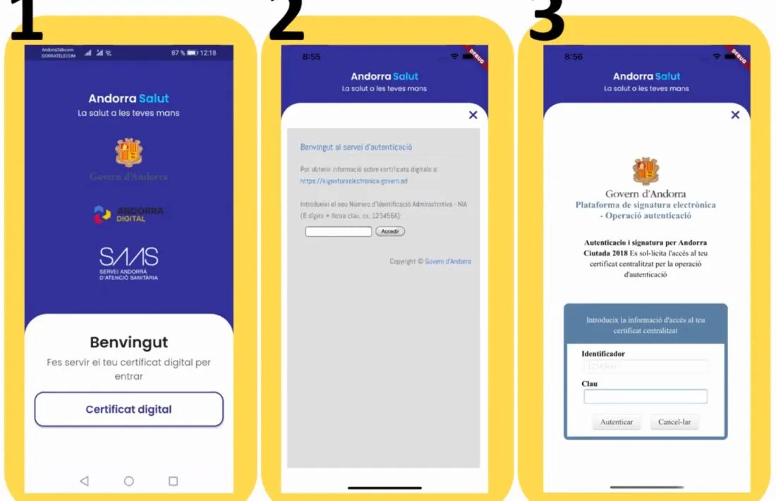 Aspecte de la interfície de l’aplicació mòbil de salut, que es podrà descarregar en pocs dies. 