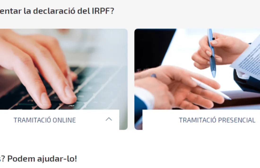 L'oficina virtual d'impostos del Govern.