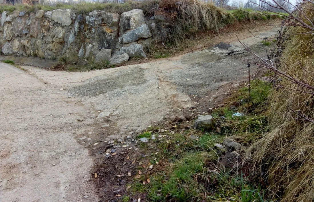 El camí, en l'estat actual que exigeix la intervenció. 