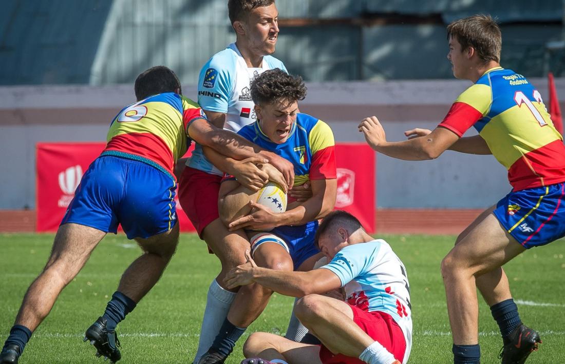 Nil Correia, el capità dels ‘isards’ U18. Foto: Rugby Europe
