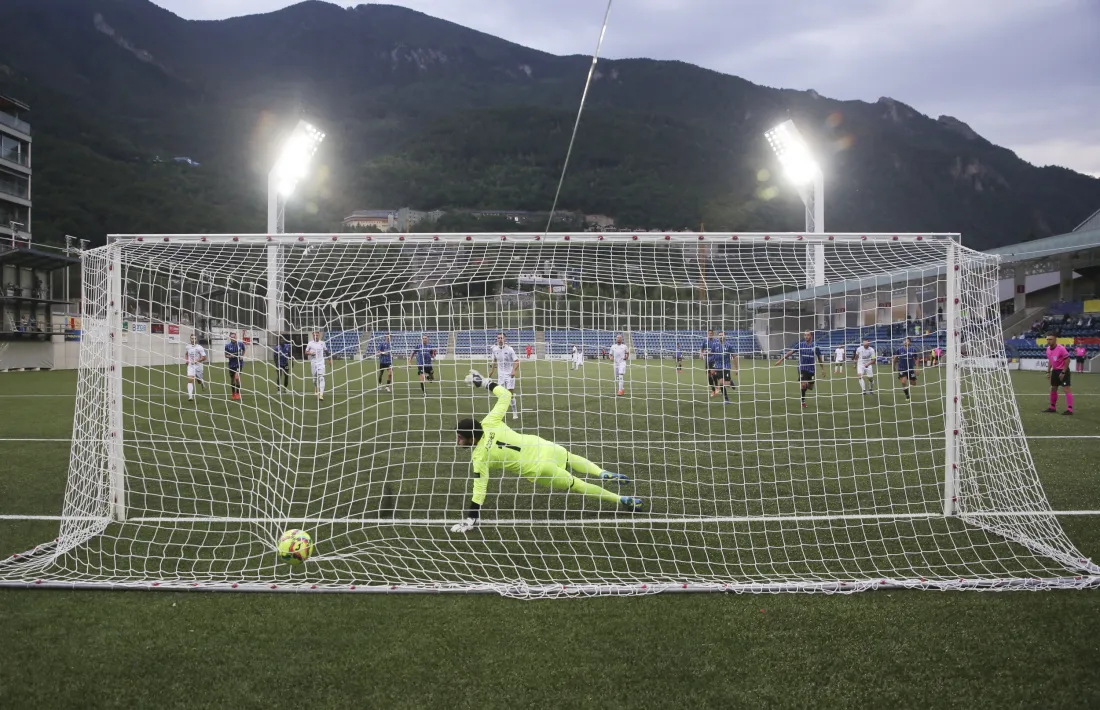 Kallaku va marcar el 0 a 3 des del punt de penal superant el porter José Antonio amb molta sang freda. Foto: Facundo Santana