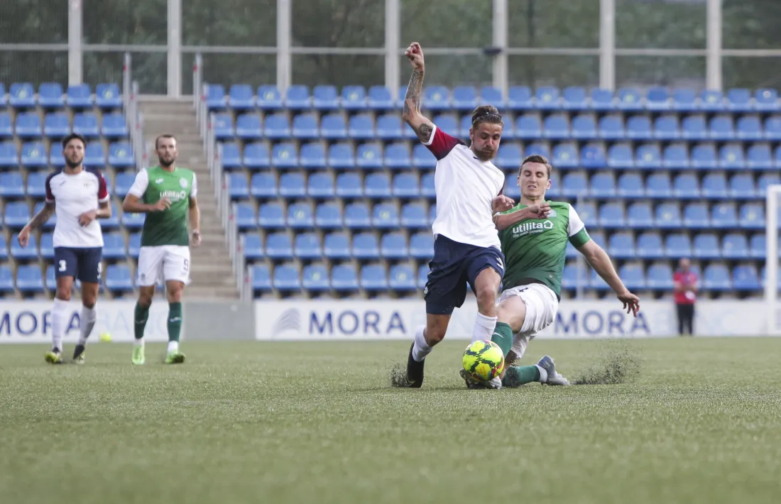 L’FC Santa Coloma va somiar en l’1 a 0, tot i així, l’Hibernian va despertar a temps. Foto: Facundo Santana