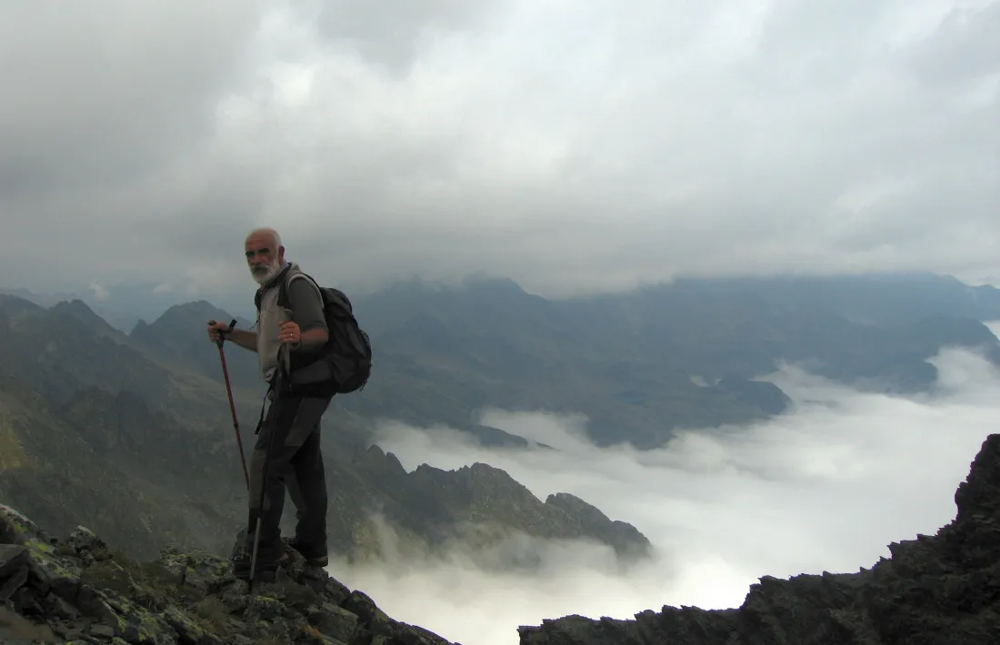 El cim del pic del Pla de l’Estany, l’agost de 2006.