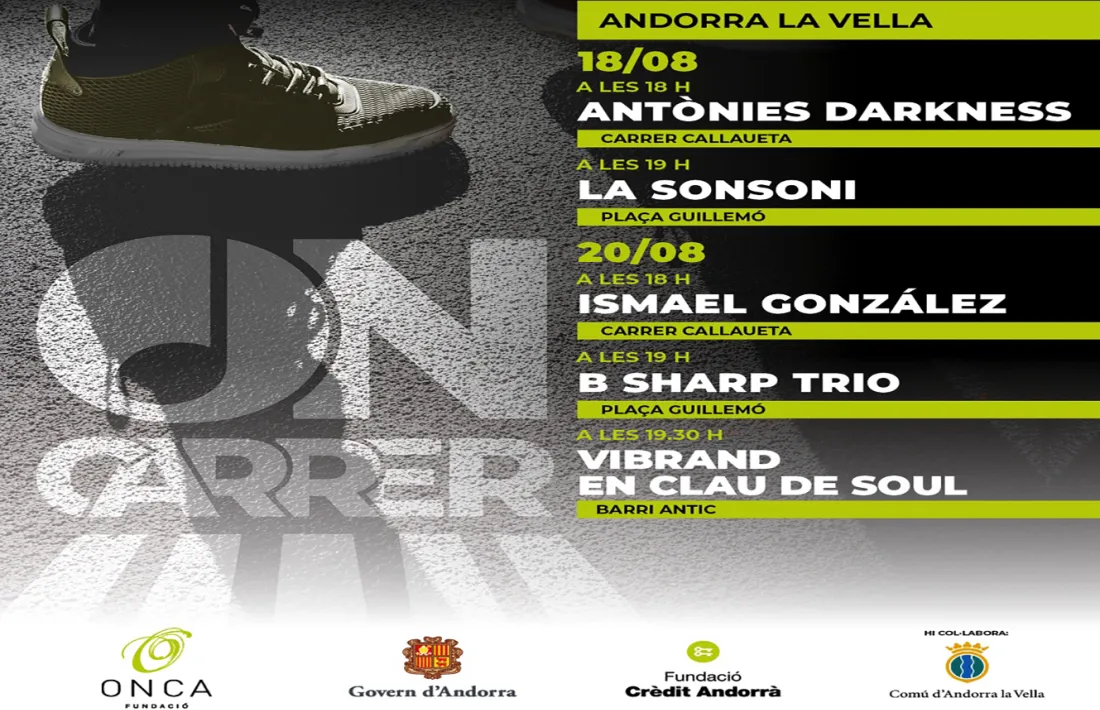 Cartell de les actuacions.