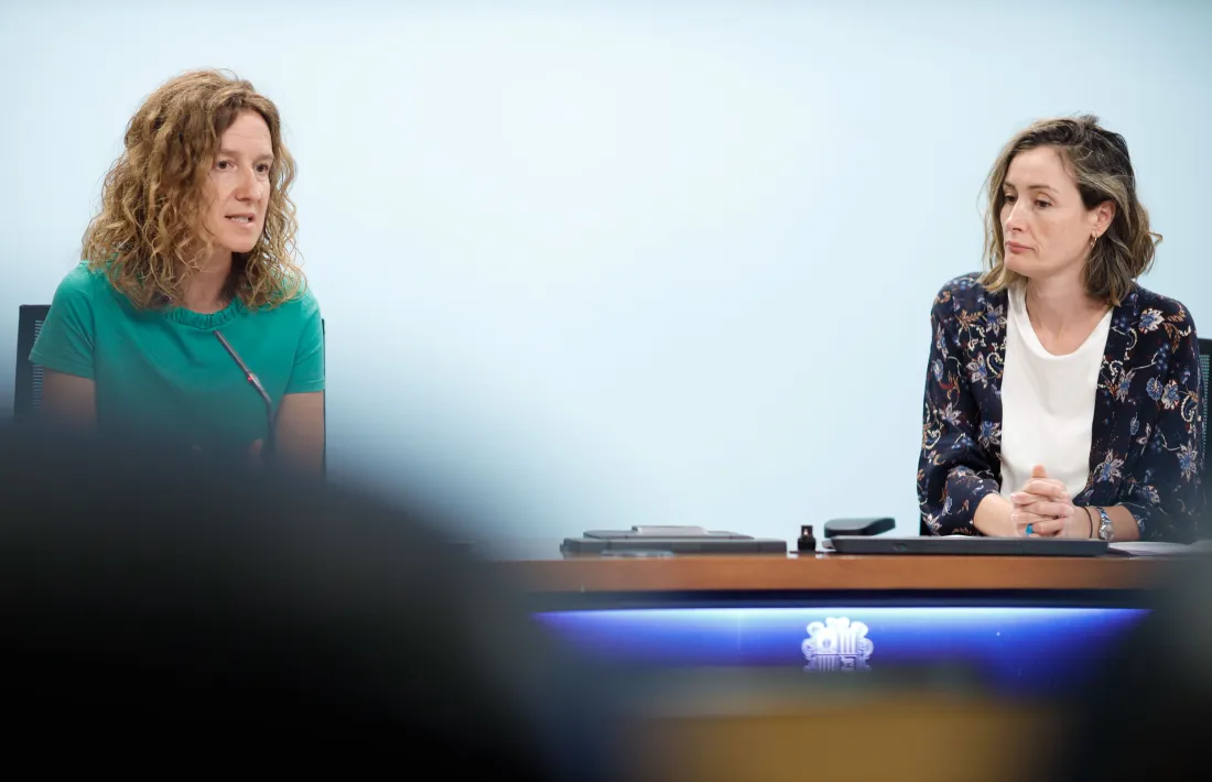 Calvó i Ferrer en la roda de premsa d’aquest migdia.