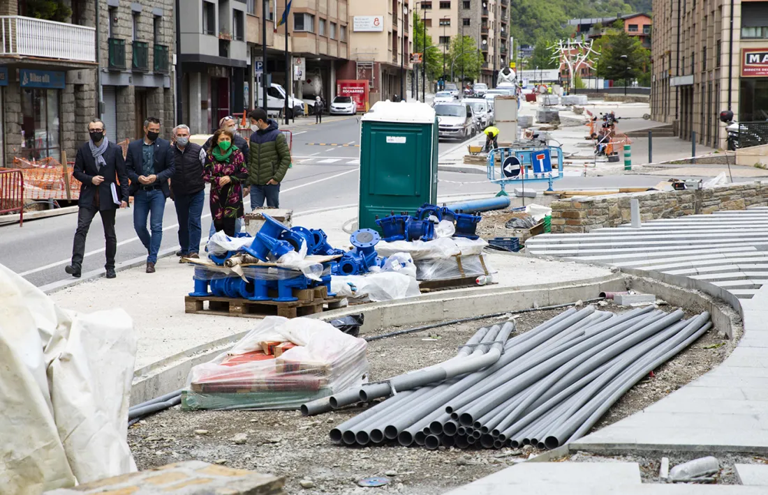Una imatge d'arxiu de les obres a l'avinguda d'Enclar.