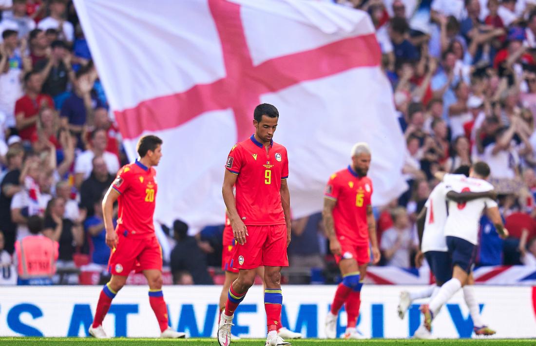 Anglaterra celebra un dels gols a Wembley. Foto: Pedro Salado / FAF