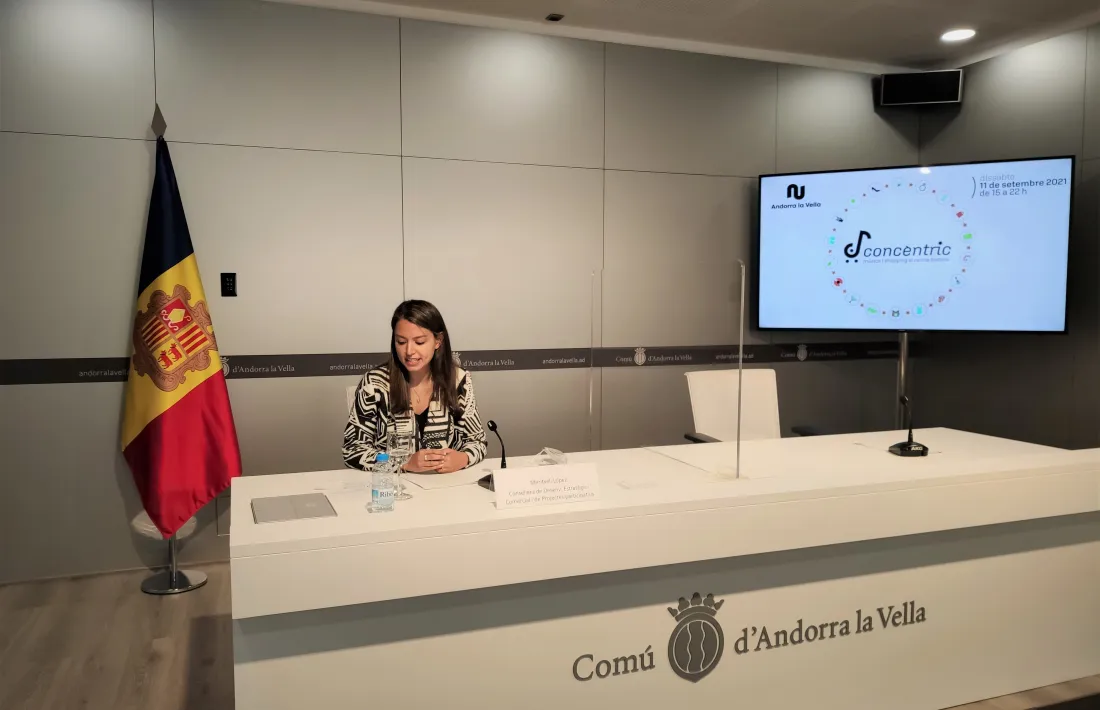 La consellera Meritxell López en la presèntació del Concèntric, aquest matí.