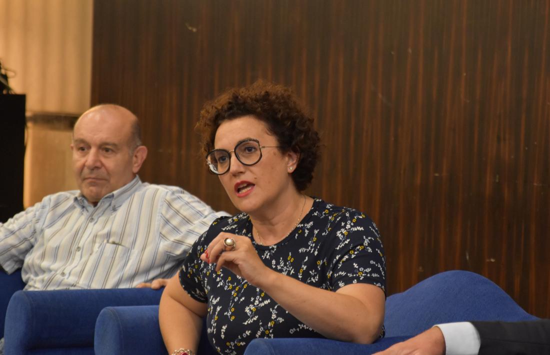 La ministra Judith Pallarés en un moment de la seva intervenció a les jornades de la Liberal Internacional.