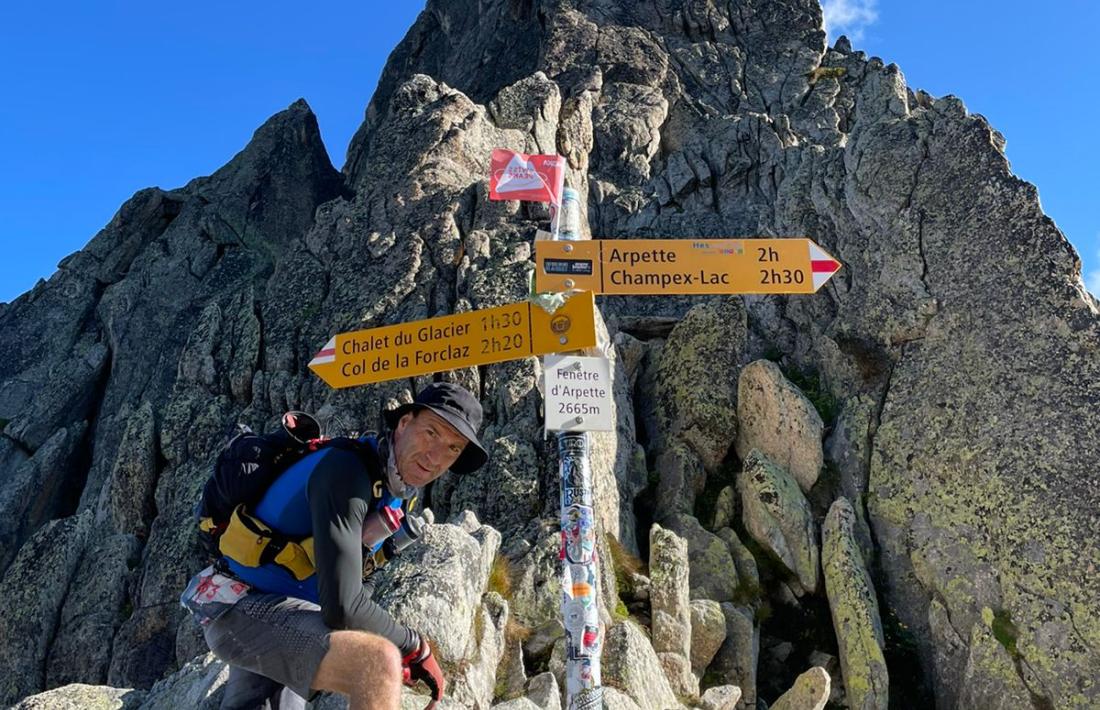 Albert Calvó, a un dels glacials de la Swiss Peaks. Foto: Foto cedida per Albert Calvó