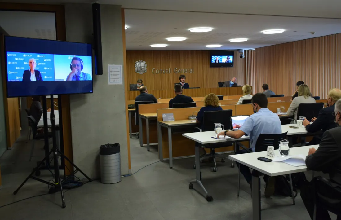 Un instant de la compareixença dels experts davant la comissió.