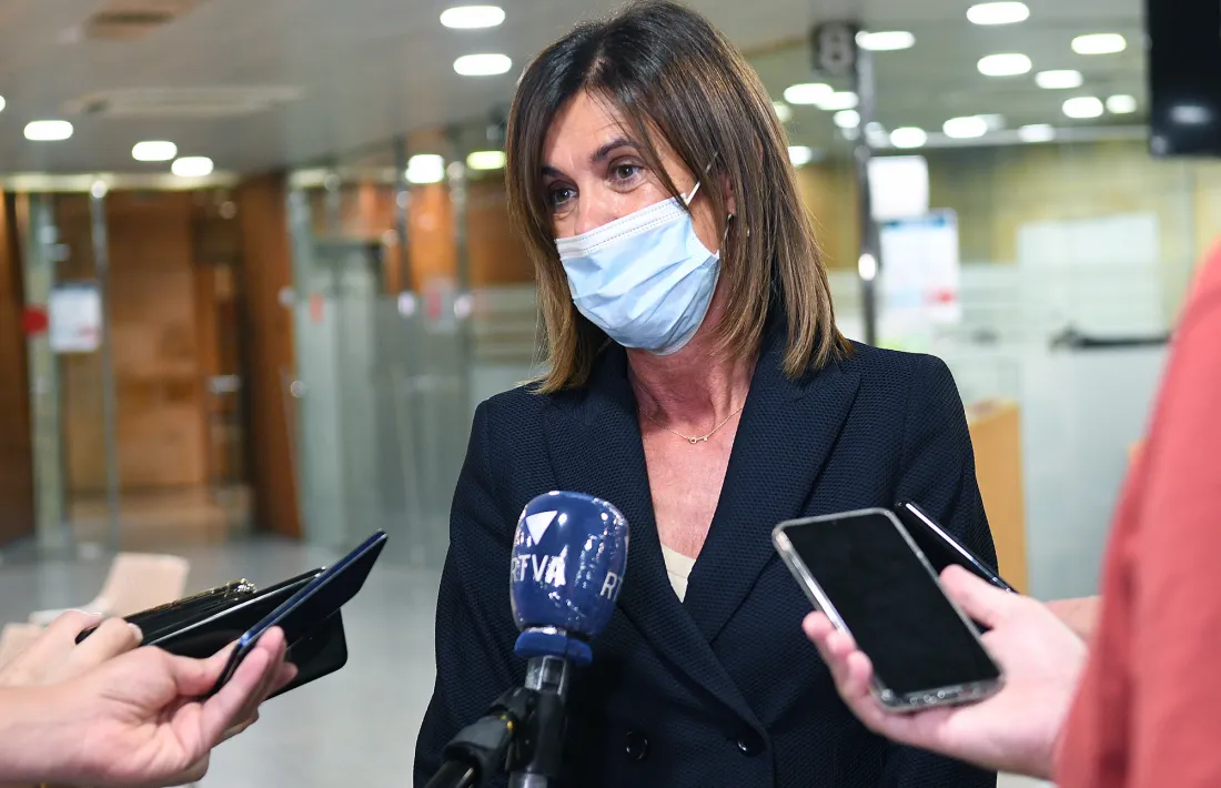 La ministra d'Educació i Ensenyament Superior, Ester Vilarrubla, aquesta tarda.